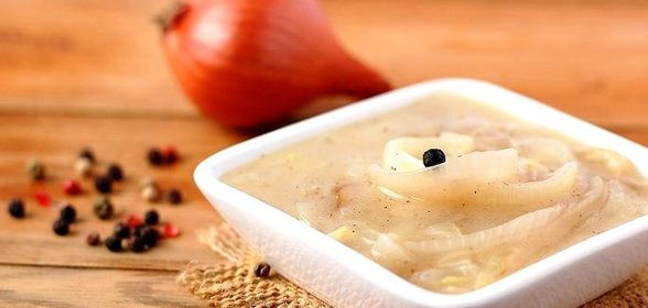 Постный белый луковый соус