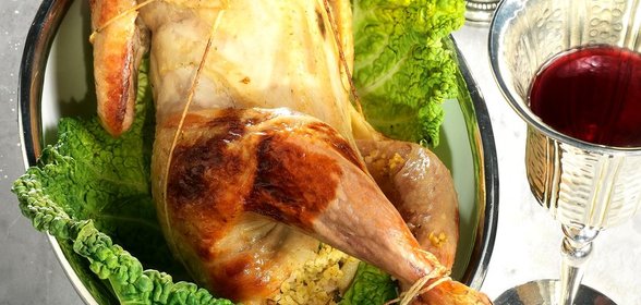 Цесарка с пряным пилавом из киноа