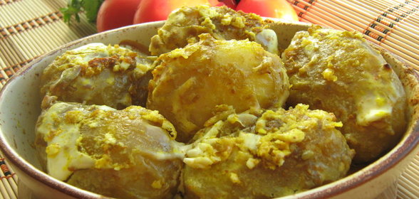 Запеченный МОЛОДОЙ КАРТОФЕЛЬ с шафраном и чесноком