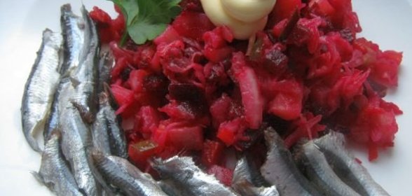Винегрет с квашеной капустой