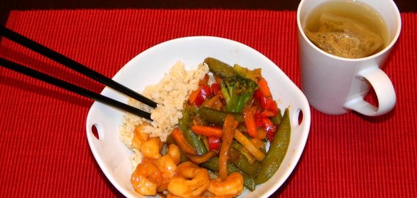 Креветки в соусе терияки