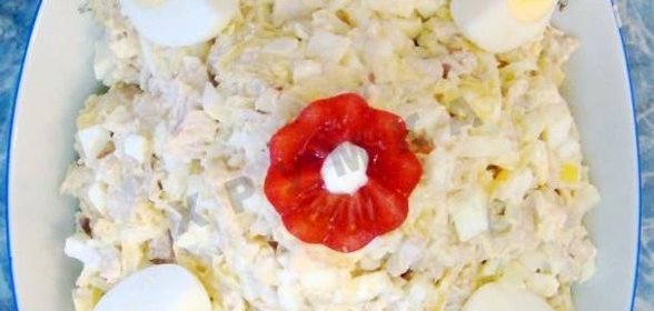 Салат куриное филе сыр яйца