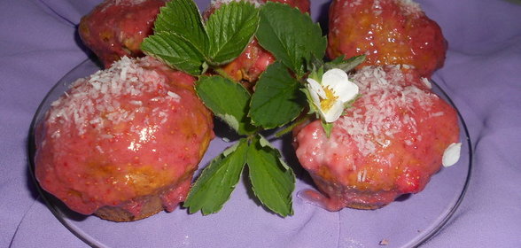 Берлинские маффины Клубнично-кокосовые штучки