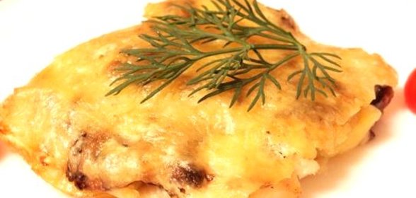Жареные грибы с треской