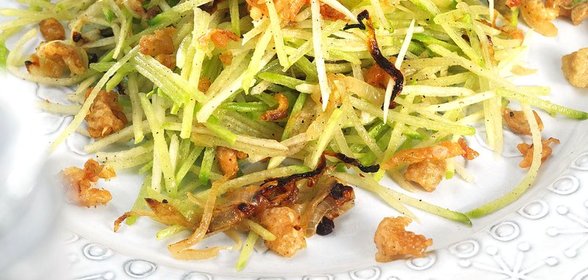 Редька со шкварками