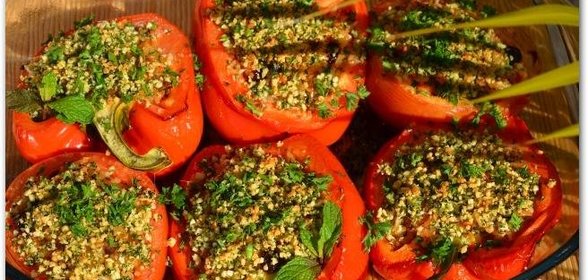 Фаршированные перцы и помидоры