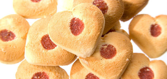 Ванильные сердечки с джемом