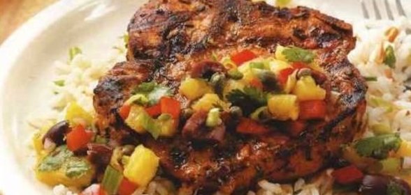 Свиные котлеты на кости по-бразильски