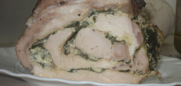 Свинина со шпинатом и сыром дор-блю (для Ларисы)