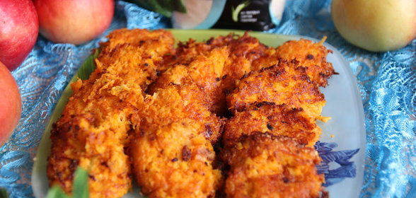 Морковно-яблочные оладьи