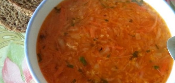 Суп картофельный с пшеном и квашеной капустой