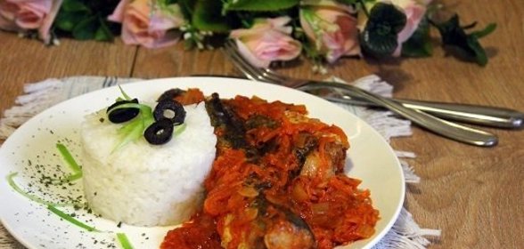 Запеченный хек под маринадом