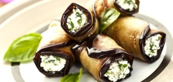 Вкусные рулетики из баклажанов с сыром