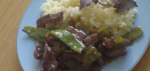 Телятина с горошком в маринаде