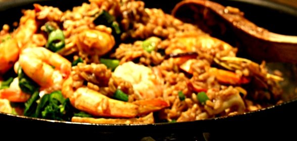 Рис с морепродуктами по-японски