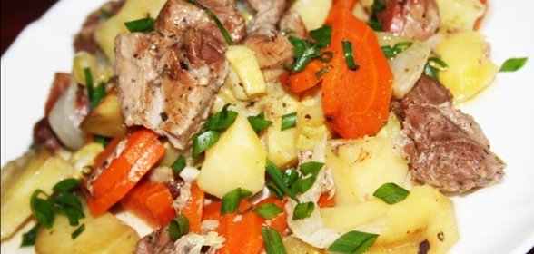 Жаркое с индейкой в пакете