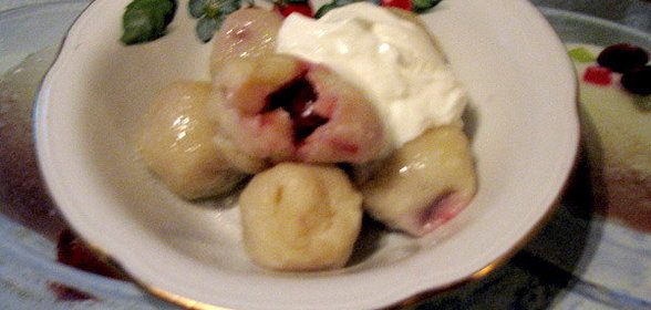 Вареники ленивые с вишней