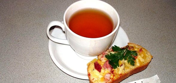 Гренки с сыром и беконом