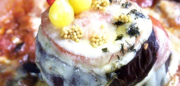 Лазанья из овощей на гриле и моцареллы