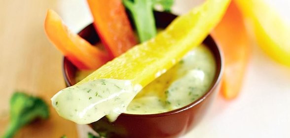 Укропный майонез с хрустящими овощами