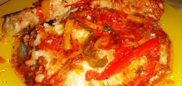 Курочка тушенная с овощами