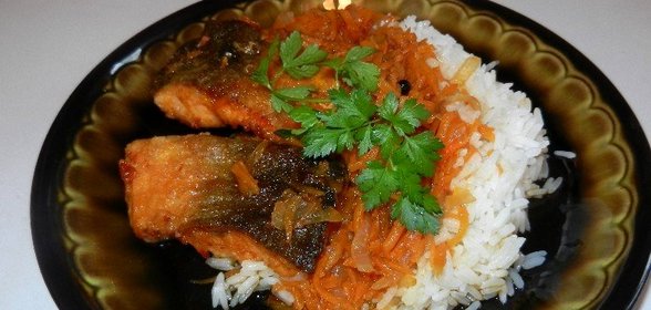 Жареная рыба под маринадом