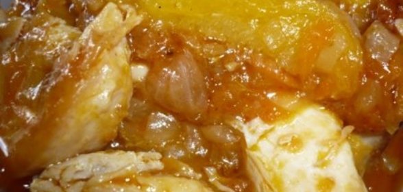 Томатная курица в абрикосах