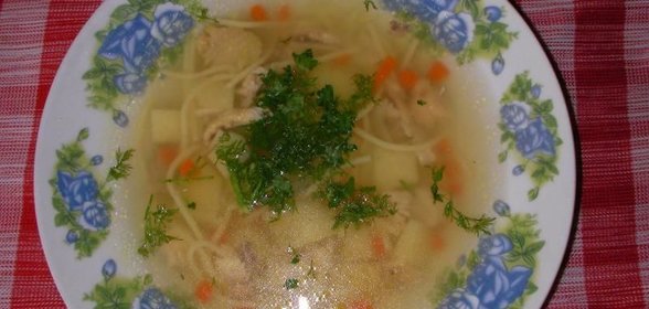 Куриный суп с вермишелью и картошкой
