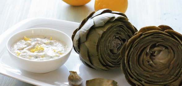 Дип-соус из артишока с лимоном