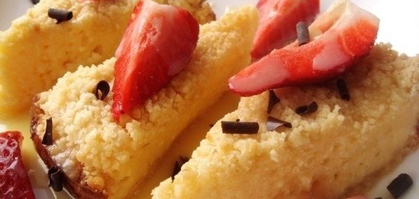 Творожная запеканка-суфле со штрейзелем