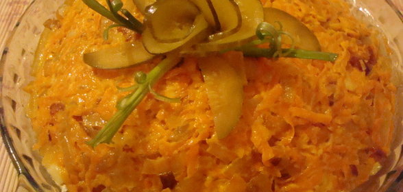 Пряная рыбка под овощной шубкой