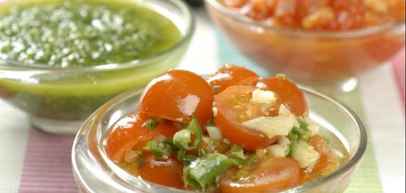 Соусы сальса круда, сальса роха, сальса верде