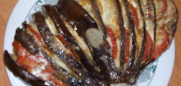 Павлиний хвост или Веер из баклажанов