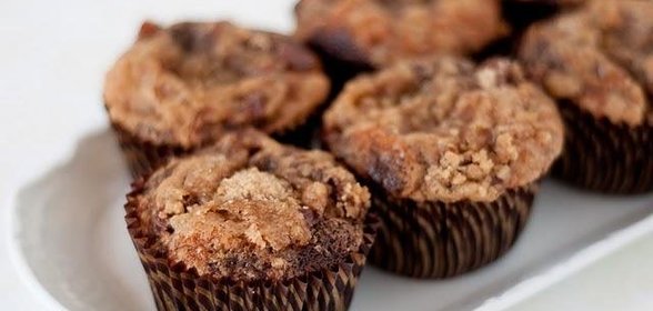 Банановые маффины с шоколадом