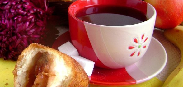 Сдобный пирог-разборник с яблочно-банановым джемом