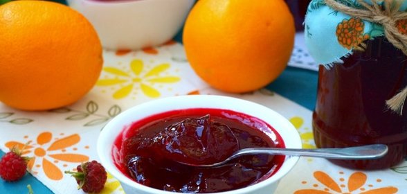 Малиновый джем с апельсином