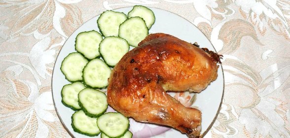 Запеченные окорочка маринованные в кефире