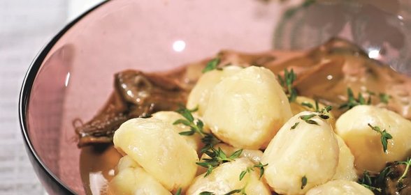Творожные ньокки с грибным соусом