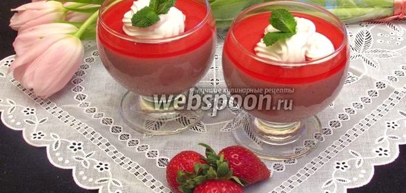 Суфле из замороженой клубники со сгущёным молоком