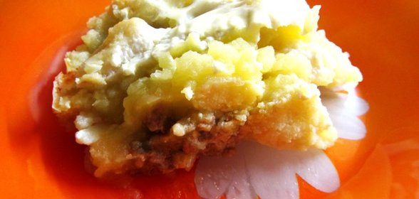 Цветная капуста с фаршем под сырным соусом бешамель