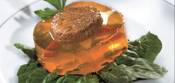 Заливное с печеночным паштетом