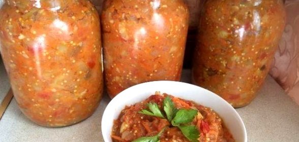 Икра кабачковая с баклажанами на зиму