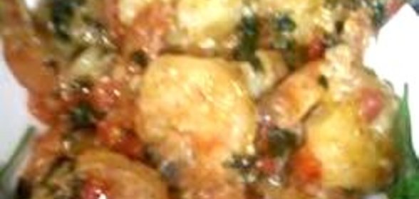 Чесночный соус с креветками