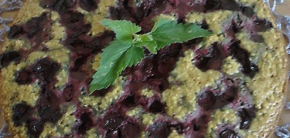 Овсяный пирог с вишней