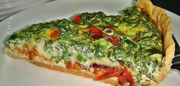 Киш с зеленью
