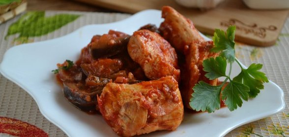 Чахохбили с баклажанами