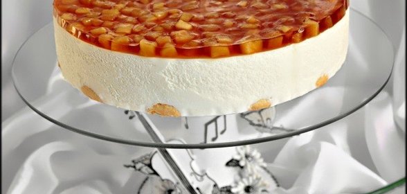 Сырно-шоколадный торт с яблочно-медовым желе