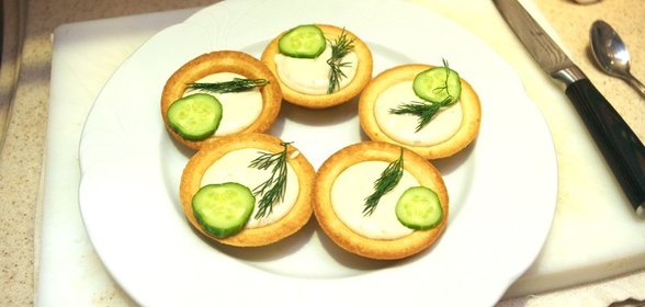 Тарталетки с творожным сыром