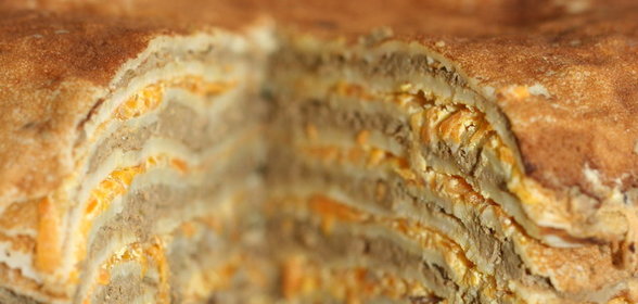 Печёночный блинчатый пирог