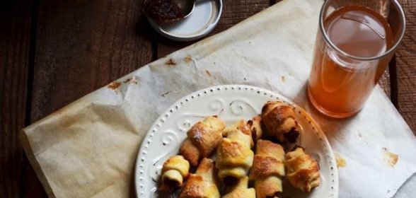 Творожные рогалики с повидлом